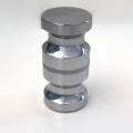 Double bouton rond pour paroi de douche - Chromé brillant
