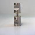 Double bouton rond pour paroi de douche - Inox brossé