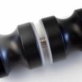 Double bouton rond pour paroi de douche - Noir velour