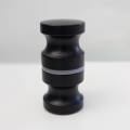 Double bouton rond pour paroi de douche - Noir velour