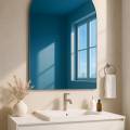 Miroir feuilleté teinté Bleu